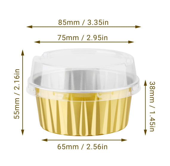 Cupcake Cups with Lids: Gold | www.sprinklebeesweet.com