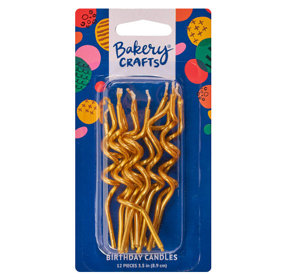 Metallic Gold Candles: Swirl | www.sprinklebeesweet.com