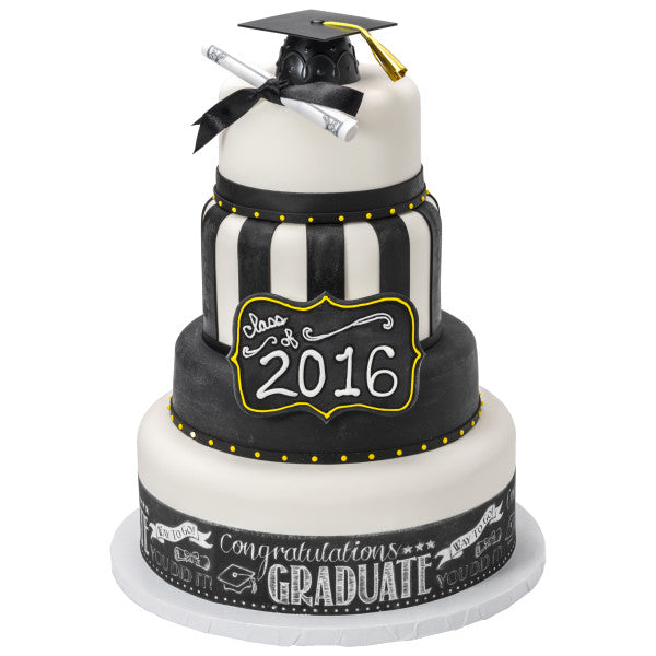 Graduation Cap Cake Toppers: Black | www.sprinklebeesweet.com
