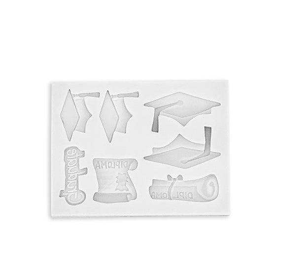 Graduation Fondant Mold | www.sprinklebeesweet.com