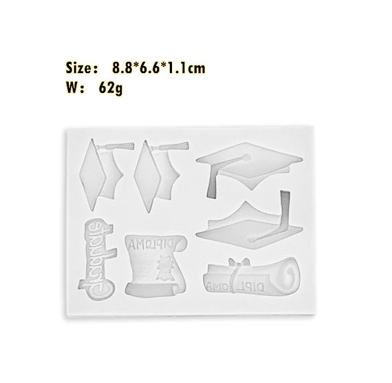 Graduation Fondant Mold | www.sprinklebeesweet.com