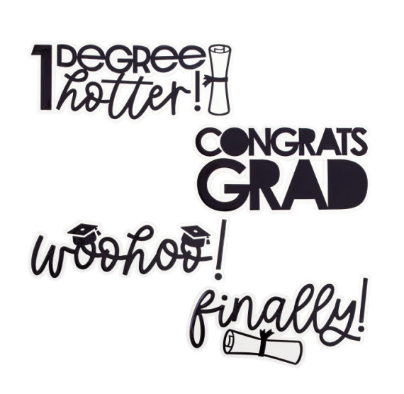 Graduation Cake Topper Set of 4 | www.sprinklebeesweet.com