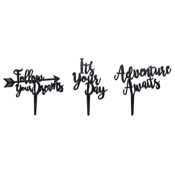 Graduation Cake Toppers with Sayings | www.sprinklebeesweet.com