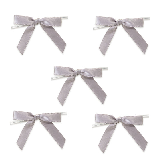 Silver Bows with Ties: 2" | www.sprinklebeesweet.com