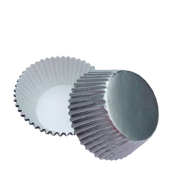 Bulk Cupcake Liners: Gray Foil | www.sprinklebeesweet.com