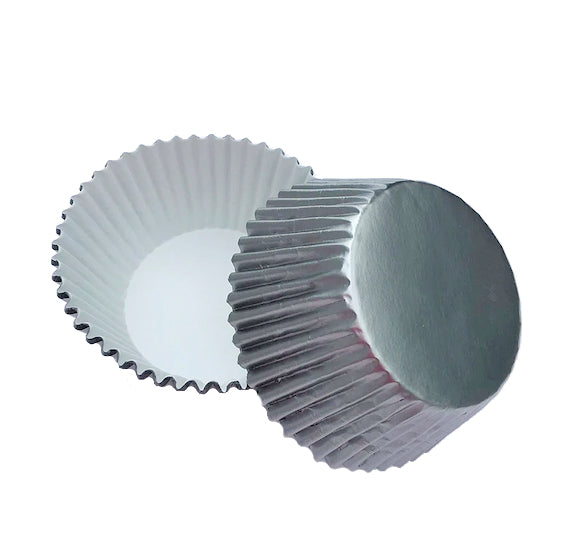 Bulk Cupcake Liners: Gray Foil | www.sprinklebeesweet.com