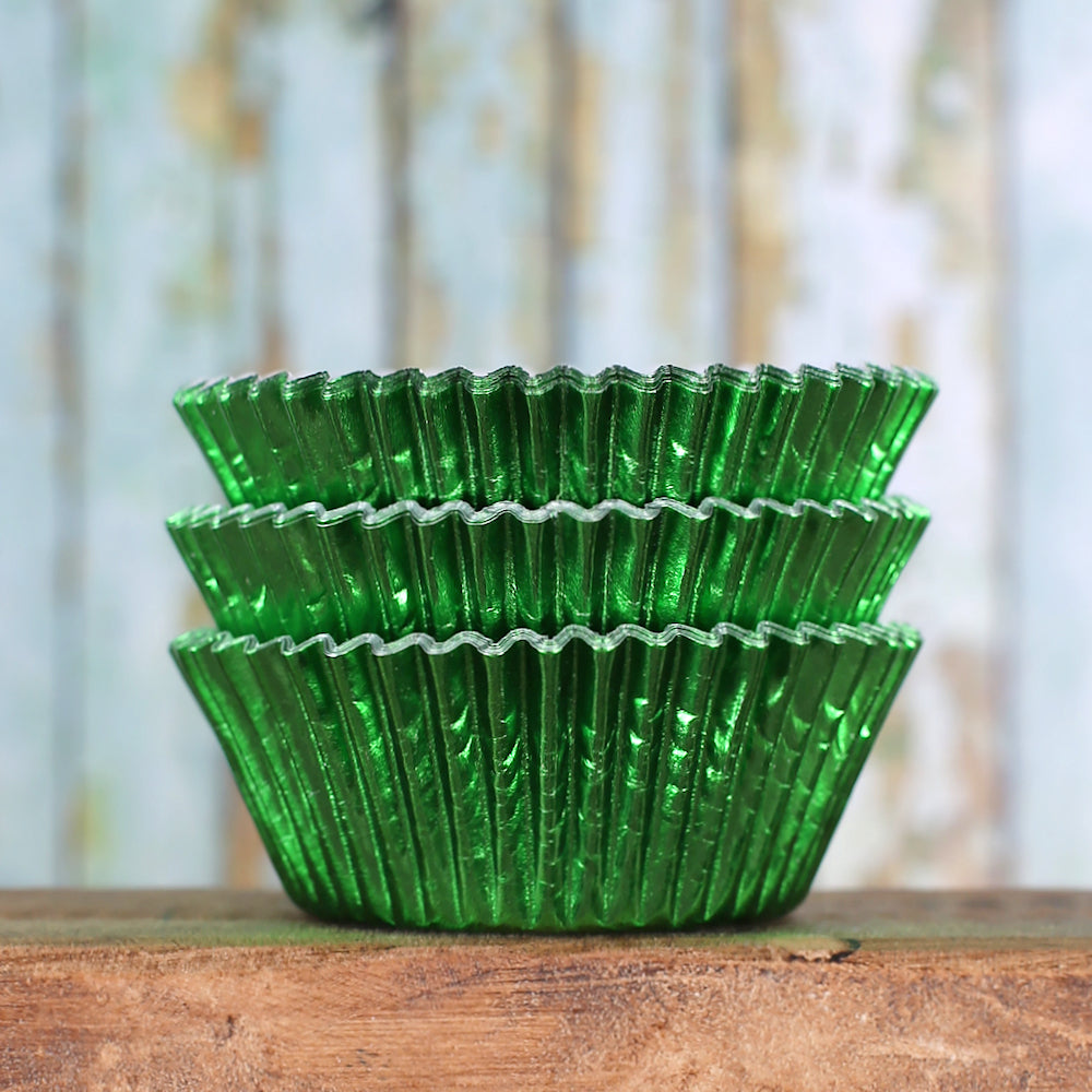 Bulk Cupcake Liners: Green Foil | www.sprinklebeesweet.com