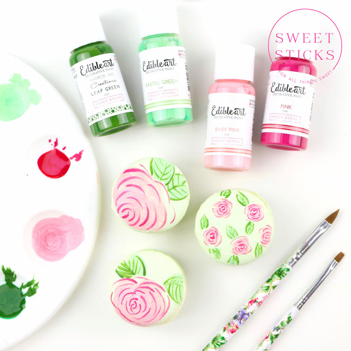 Pastel Green Edible Art Paint | www.sprinklebeesweet.com