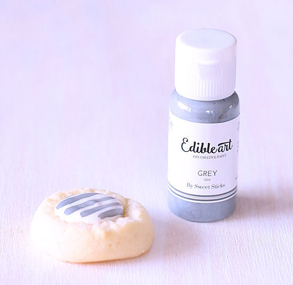 Grey Edible Art Paint | www.sprinklebeesweet.com