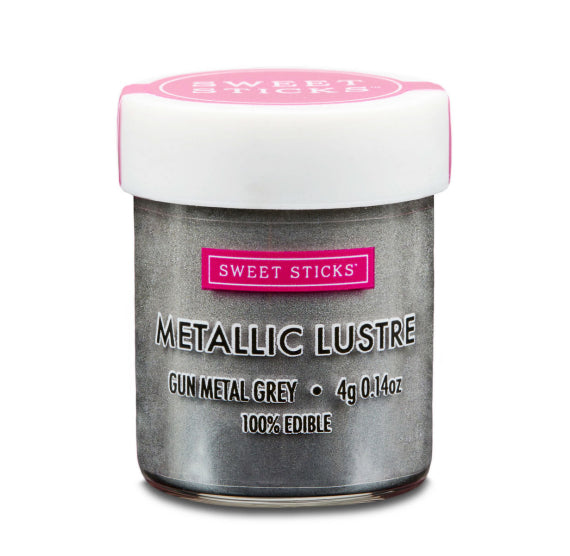 Gun Metal Grey Luster Dust | www.sprinklebeesweet.com