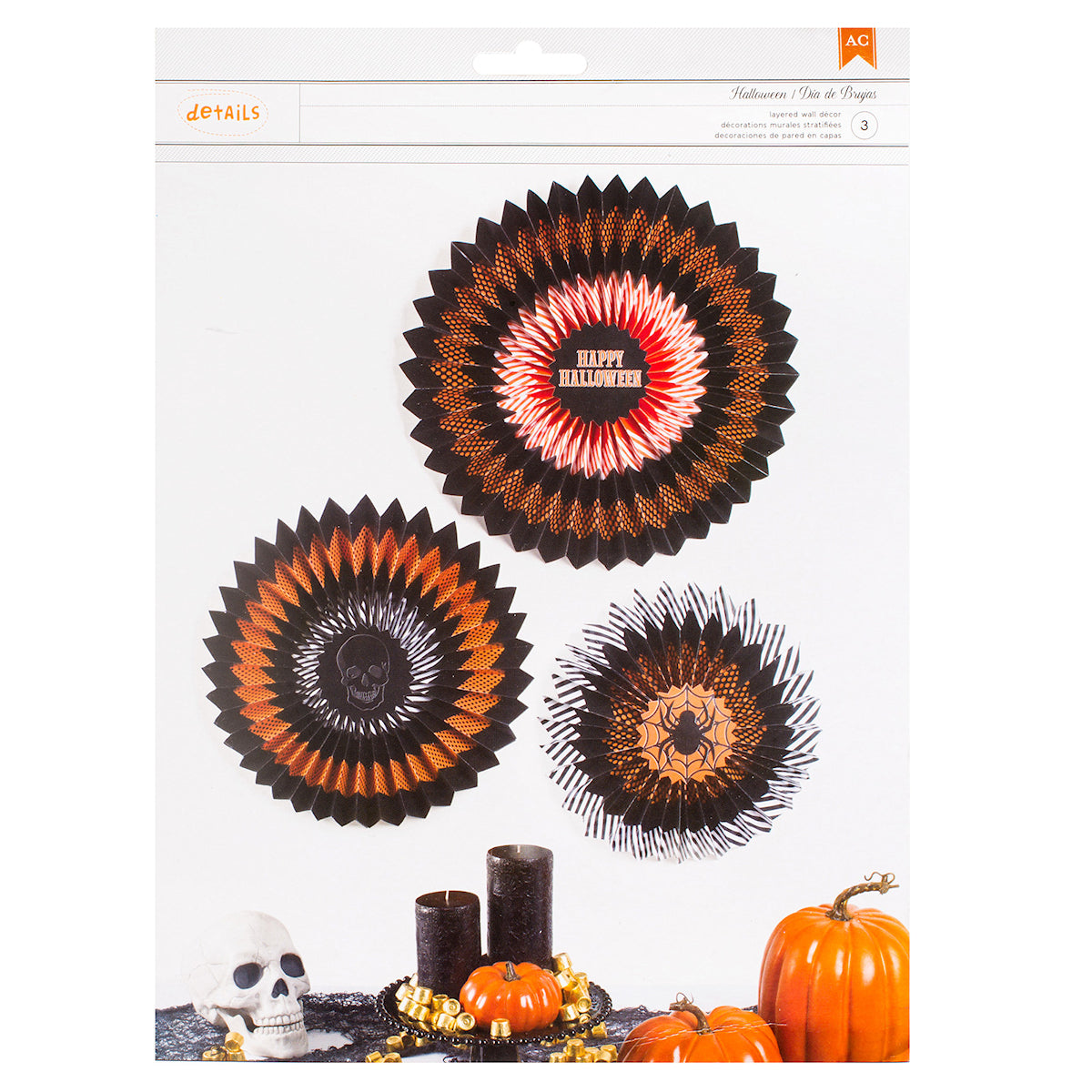 Halloween Paper Fans Set | www.sprinklebeesweet.com