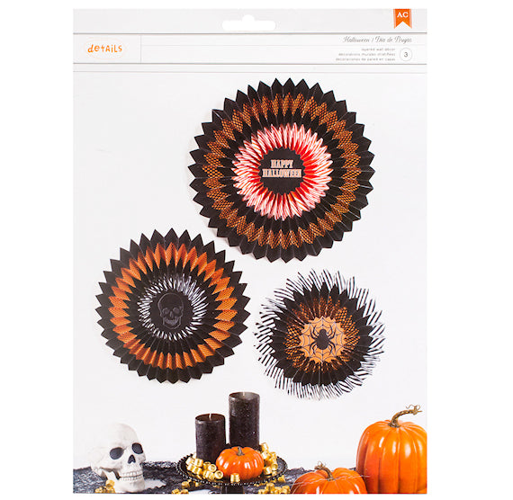 Halloween Paper Fans Set | www.sprinklebeesweet.com