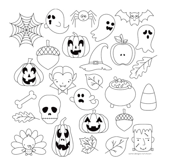 Halloween + Fall Icing Templates: Pattern Sheets | www.sprinklebeesweet.com