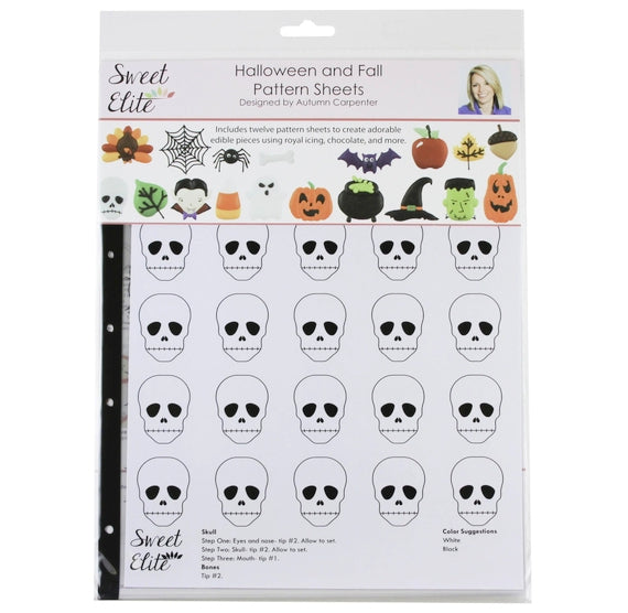 Halloween + Fall Icing Templates: Pattern Sheets | www.sprinklebeesweet.com