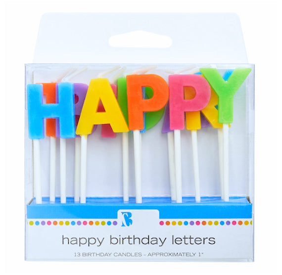 Happy Birthday Candles: Rainbow | www.sprinklebeesweet.com