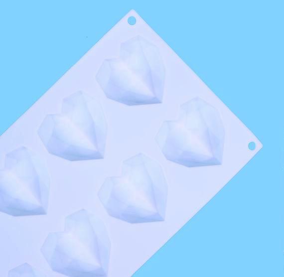 Geometric Heart Cake Gem Mold | www.sprinklebeesweet.com