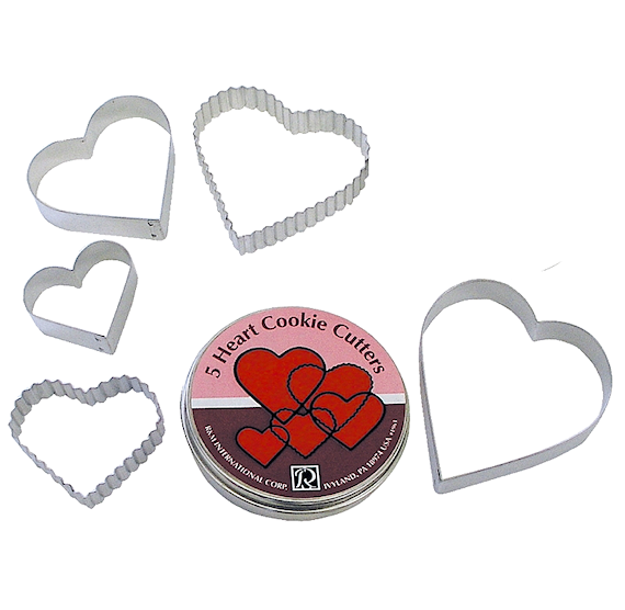 Heart Cookie Cutters Set of 5 | www.sprinklebeesweet.com