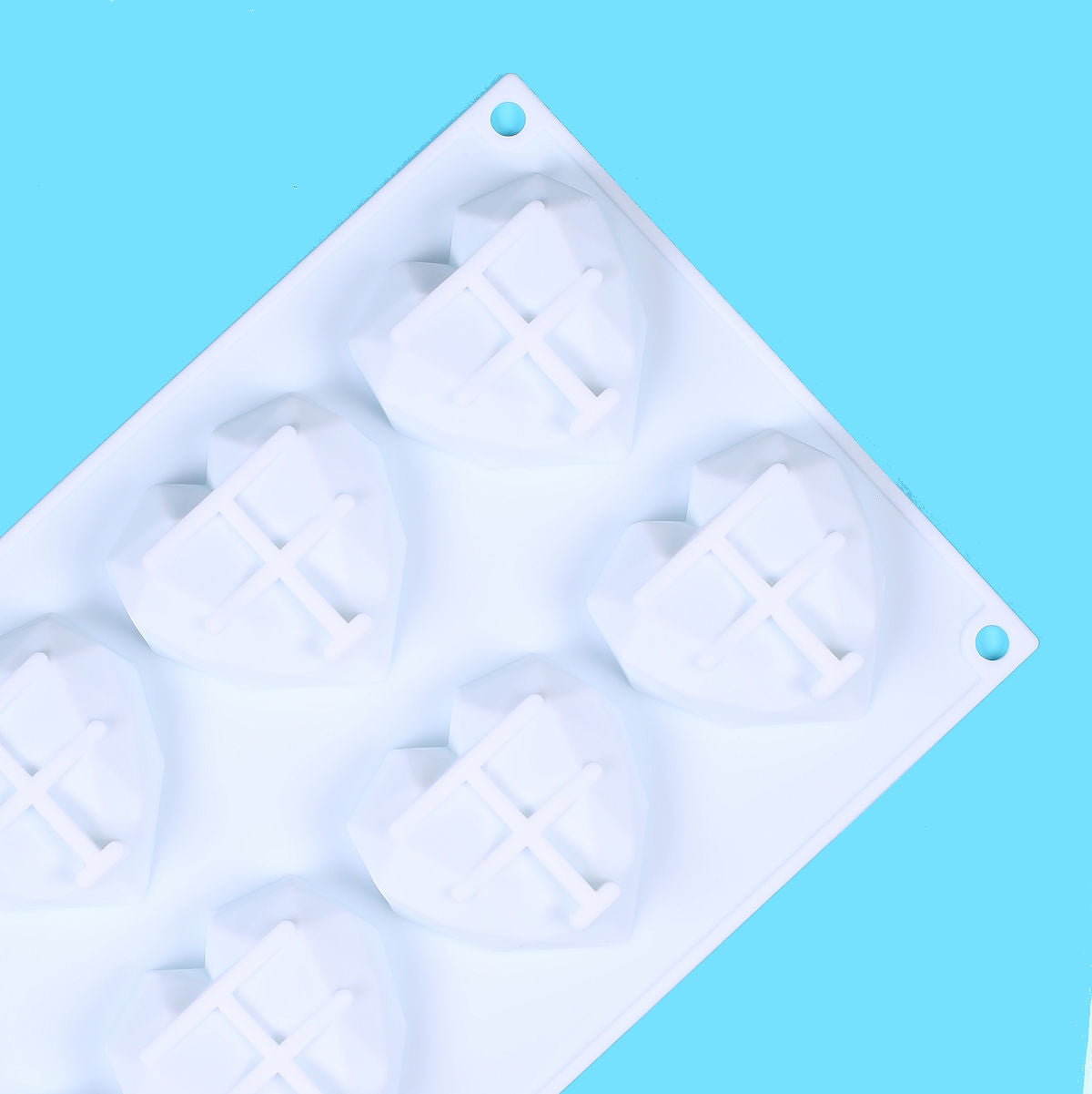 Geometric Heart Cake Gem Mold | www.sprinklebeesweet.com