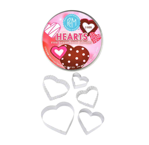 Heart Cookie Cutters Set of 5 | www.sprinklebeesweet.com