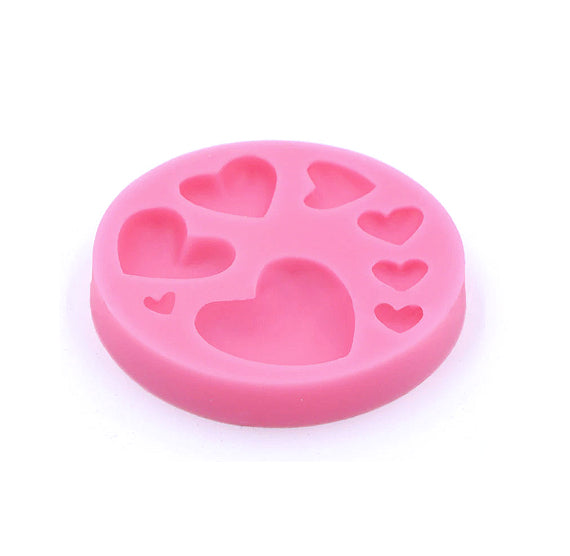 Valentine Fondant Mold: Assorted Mini Hearts | www.sprinklebeesweet.com