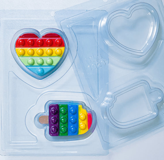 BWB 3 Part Pop It Mold: 10287 Heart + Popsicle | www.sprinklebeesweet.com