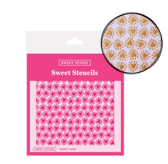 Sweet Stencils: Hearts Charm | www.sprinklebeesweet.com