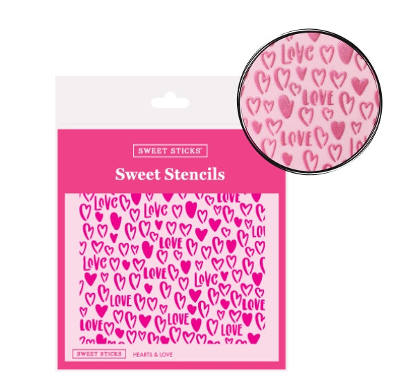Sweet Stencils: Hearts and Love | www.sprinklebeesweet.com