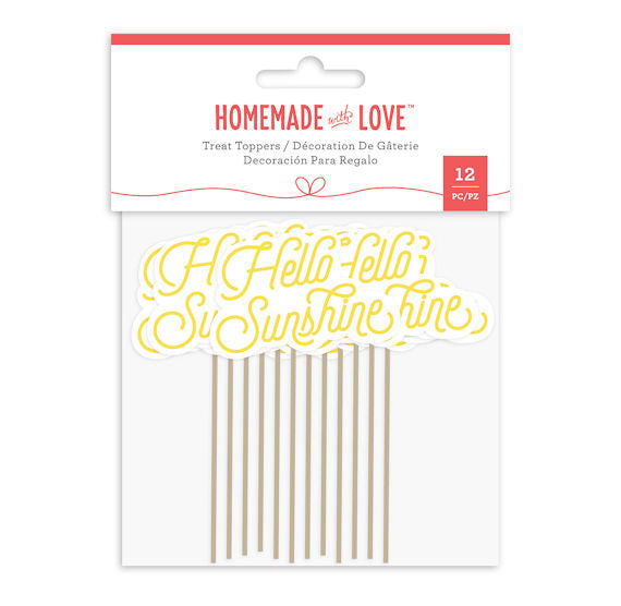 Hello Sunshine Cupcake Toppers | www.sprinklebeesweet.com