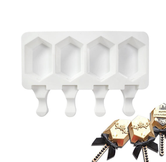 Hexagon Gem Cakesicle Mold | www.sprinklebeesweet.com