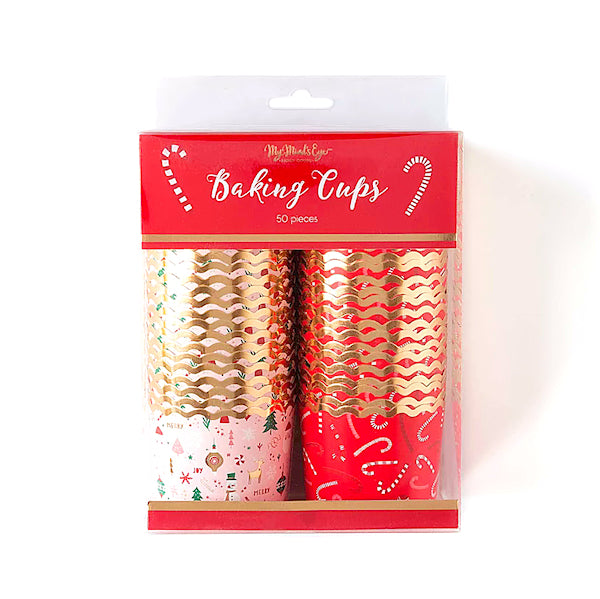 Christmas Baking Cups: Candy Canes | www.sprinklebeesweet.com