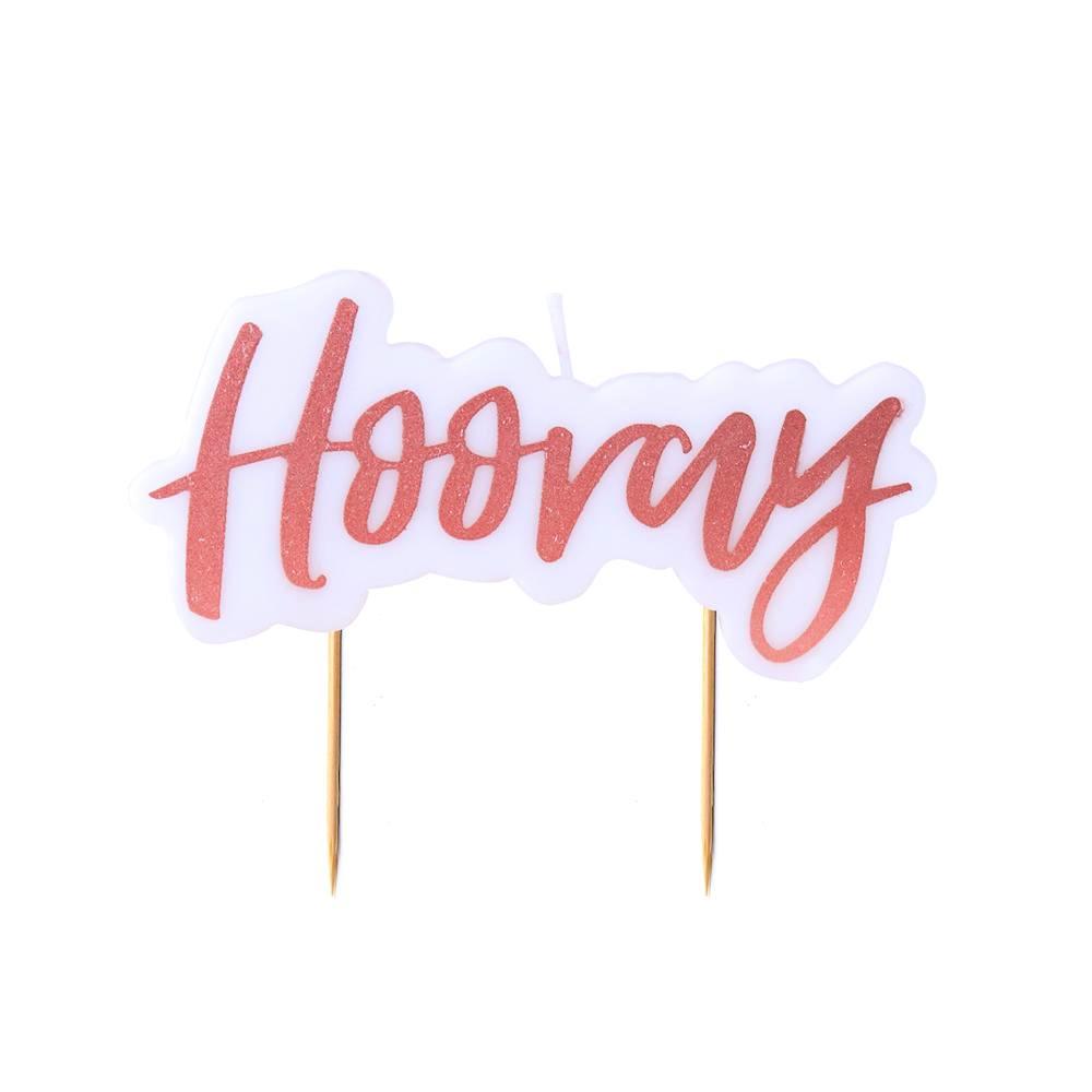 Hooray Rose Gold Candle | www.sprinklebeesweet.com