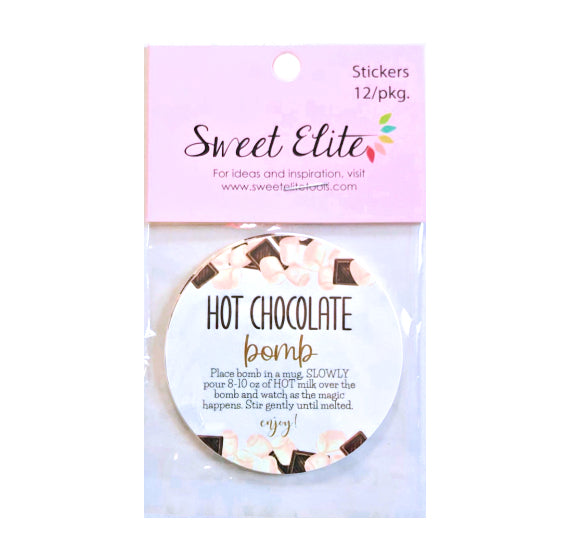 Hot Cocoa Bomb Stickers | www.sprinklebeesweet.com