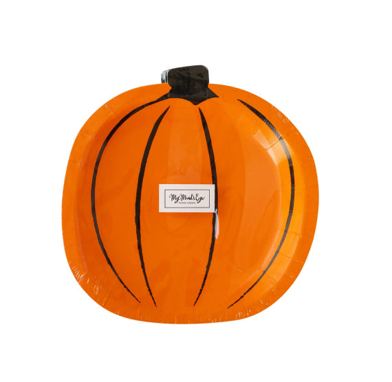 Halloween Pumpkin Plates | www.sprinklebeesweet.com