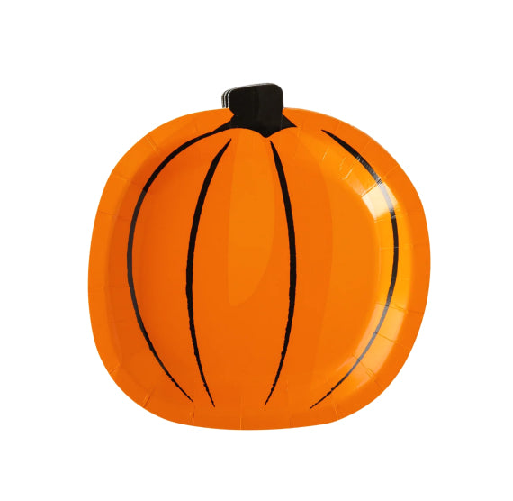 Halloween Pumpkin Plates | www.sprinklebeesweet.com