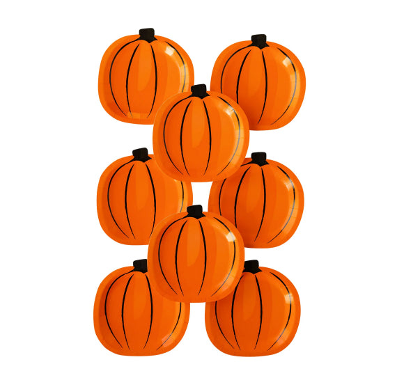 Halloween Pumpkin Plates | www.sprinklebeesweet.com