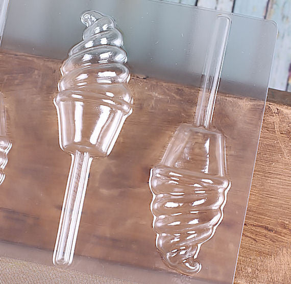 Ice Cream Cone Lollipop Mold | www.sprinklebeesweet.com