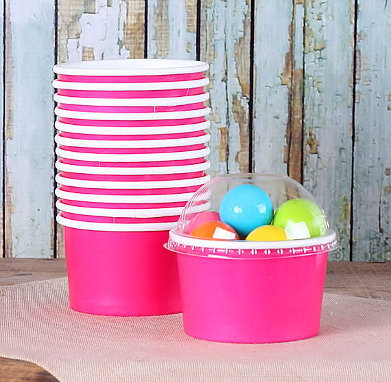 Small Pink Ice Cream Cups | www.sprinklebeesweet.com