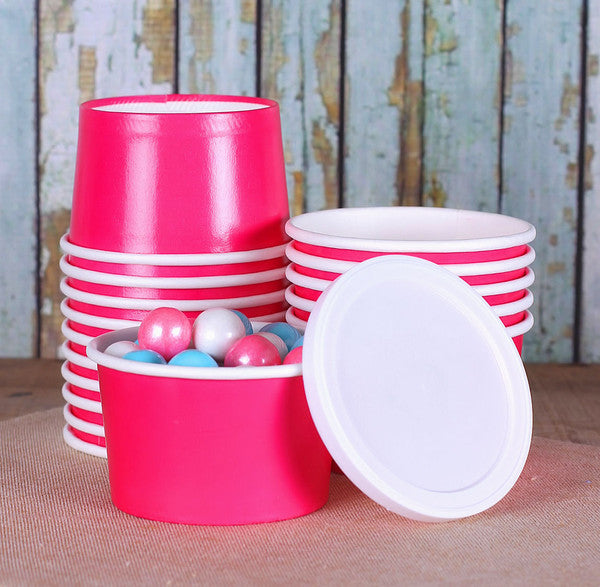 Small Pink Ice Cream Cups | www.sprinklebeesweet.com