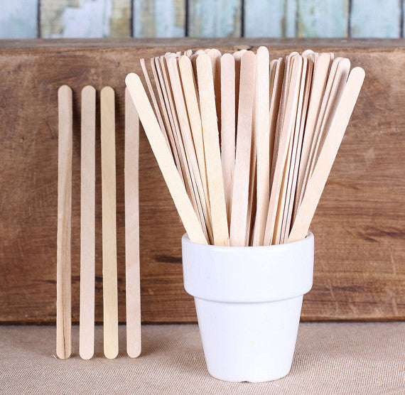 Wooden Coffee Stirrers: 5.5" Narrow Popsicle Sticks | www.sprinklebeesweet.com