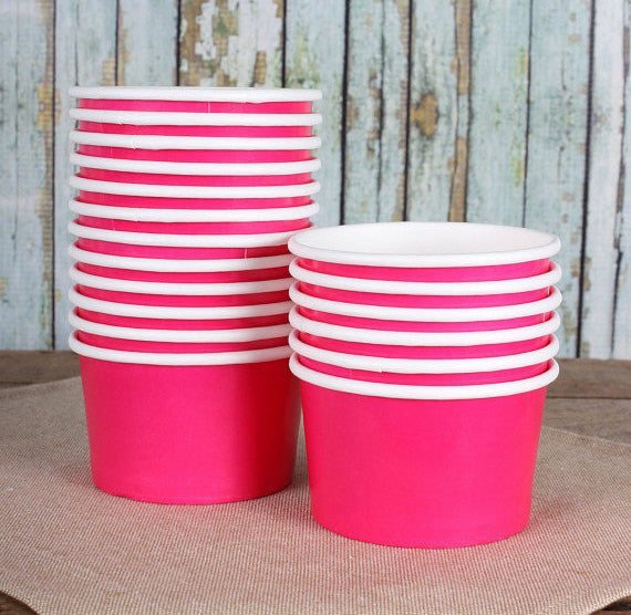 Small Pink Ice Cream Cups | www.sprinklebeesweet.com