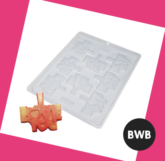 BWB Valentine's Day Mold: 9669 I Love You | www.sprinklebeesweet.com