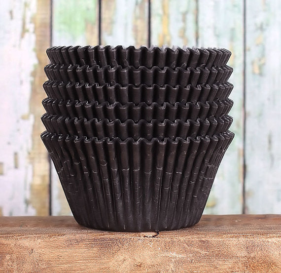 Bulk Jumbo Cupcake Liners: Black | www.sprinklebeesweet.com