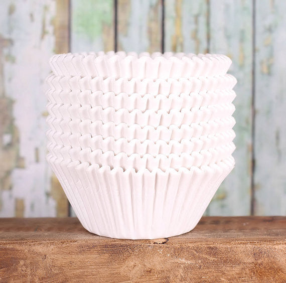 Bulk Jumbo Cupcake Liners: White | www.sprinklebeesweet.com
