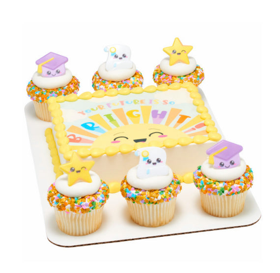 Kids Graduation Cupcake Topper Rings | www.sprinklebeesweet.com