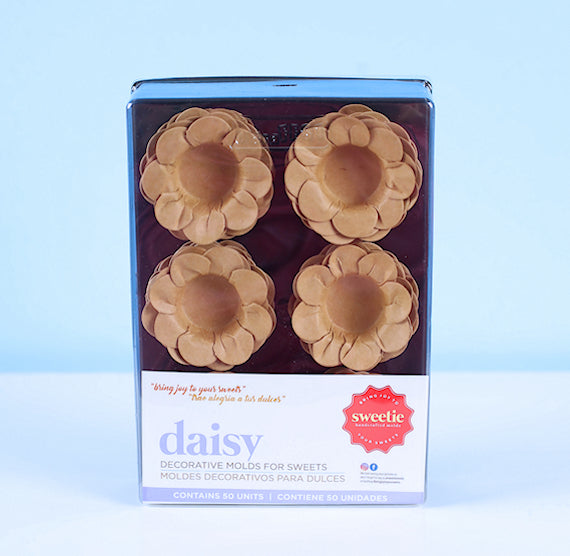 Daisy Flower Candy Cups: Kraft Brown | www.sprinklebeesweet.com