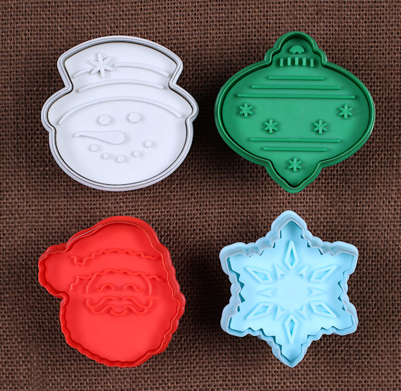 Large Christmas Cookie Cutter Stampers | www.sprinklebeesweet.com