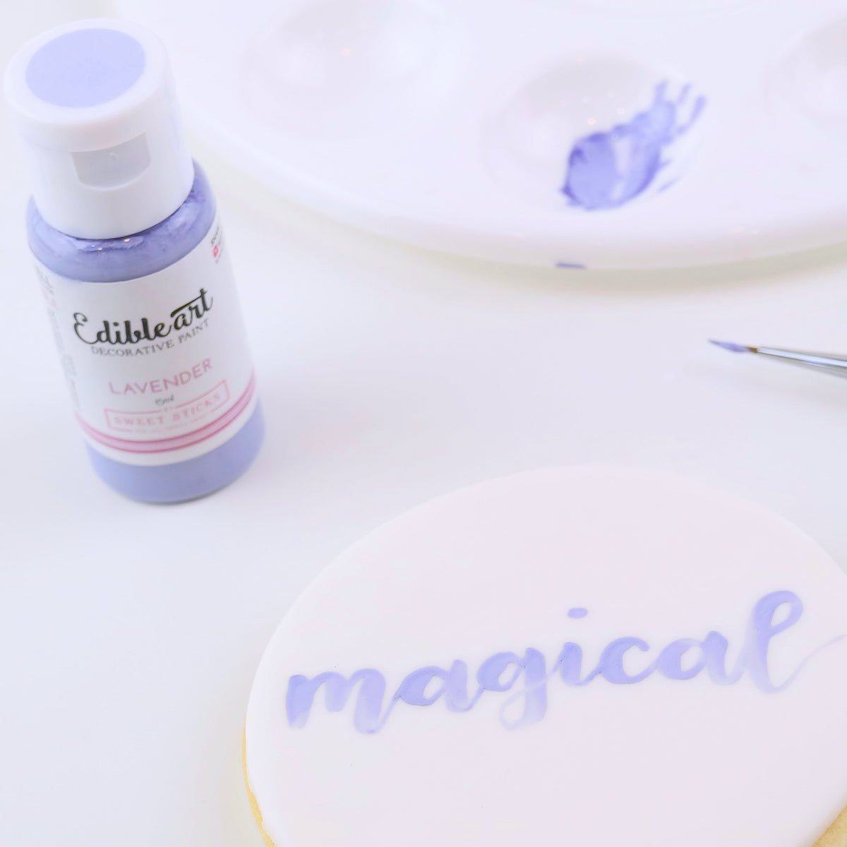 Lavender Purple Edible Art Paint | www.sprinklebeesweet.com