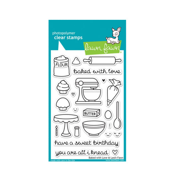 Lawn Fawn Clear Stamps: Baked With Love | www.sprinklebeesweet.com
