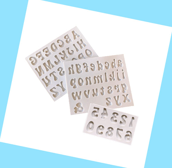 Funky Font Numbers + Letters Mold Set | www.sprinklebeesweet.com