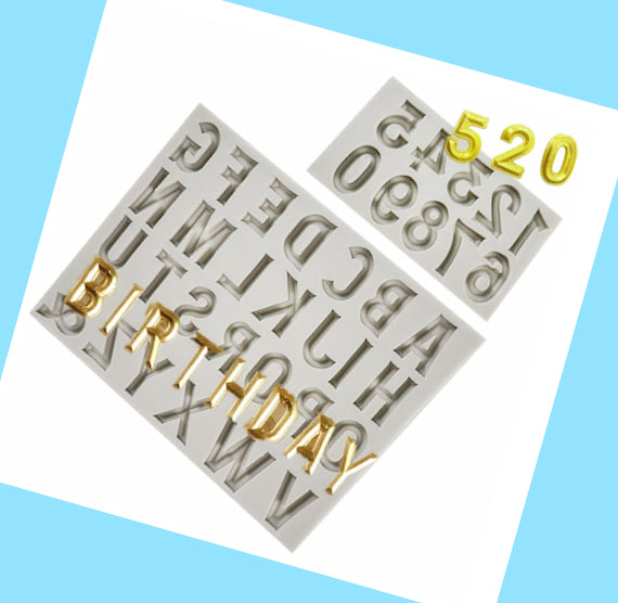 Numbers + Letters Fondant Mold Set | www.sprinklebeesweet.com